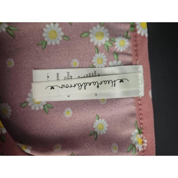 Heartandburrow Junior's Pink Floral Sleeveless Sundress with Straps Size 6 - Picture 3 of 5